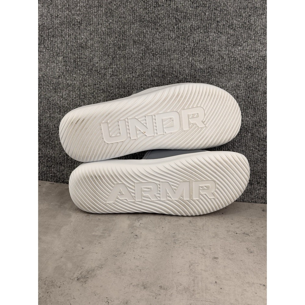 Under Armour Ignite Pro 8 White Halo Gray Slides Men's Size 12 Worn Once - Picture 7 of 7